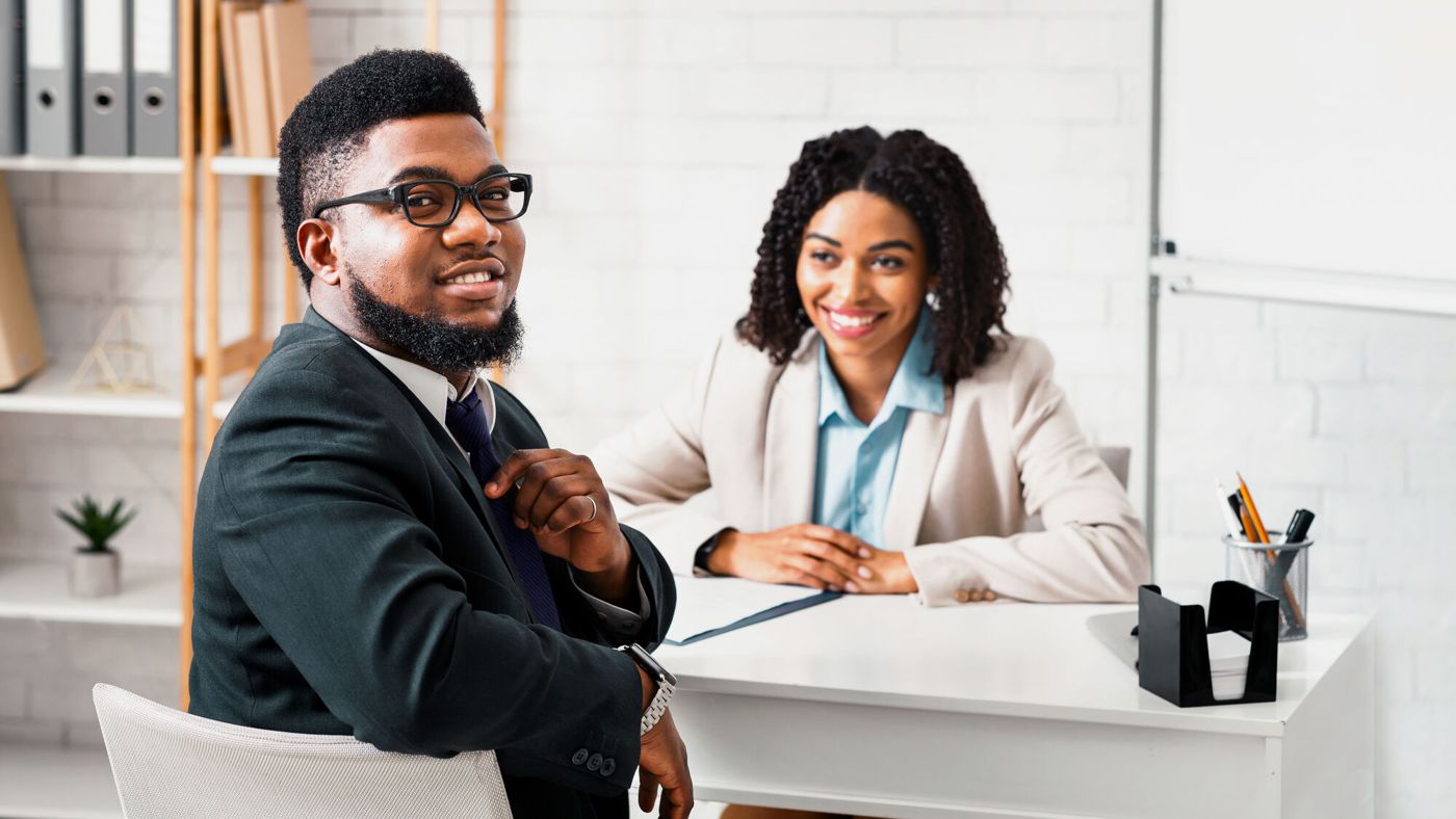 Tax practitioner consulting a client